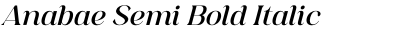 Anabae Semi Bold Italic